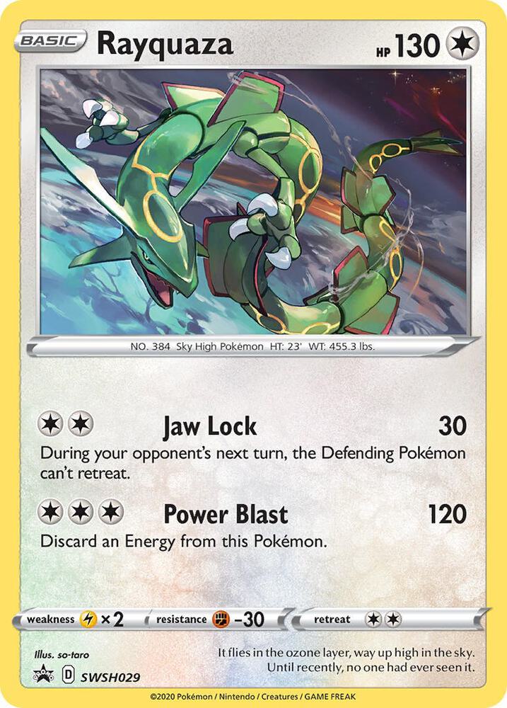 Rayquaza SWSH029 – Sword & Shield Black Star Promo