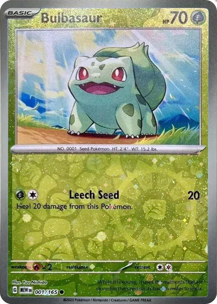 Bulbasaur 001/165 – Costco Exclusive Reverse Cosmos Holo