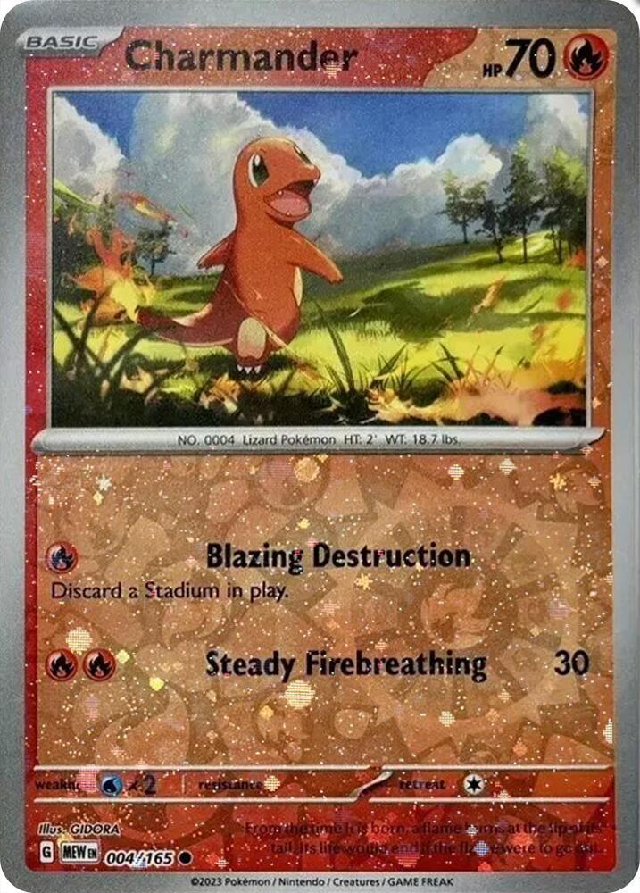 Charmander 004/165 – Costco Exclusive Reverse Cosmos Holo