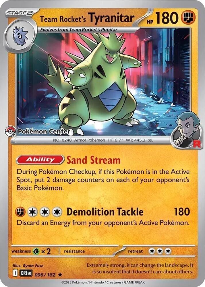 Team Rocket’s Tyranitar 096/182 – Pokémon Center Exclusive Promo - Sealed