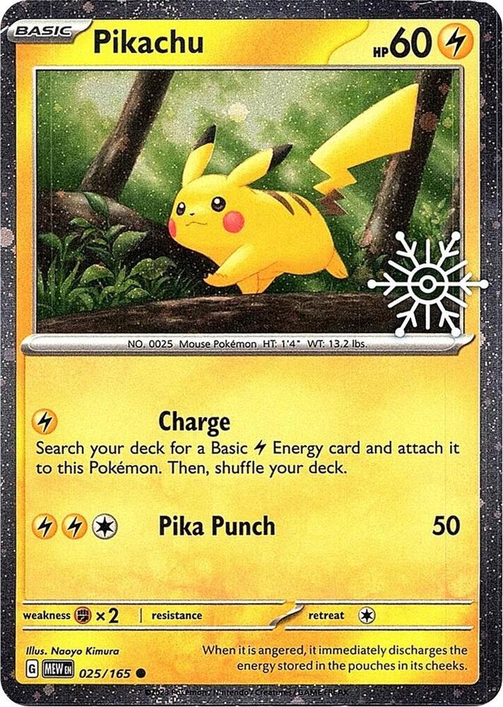 Pikachu 025/165 – Feiertagskalender Schneeflocken-Holo