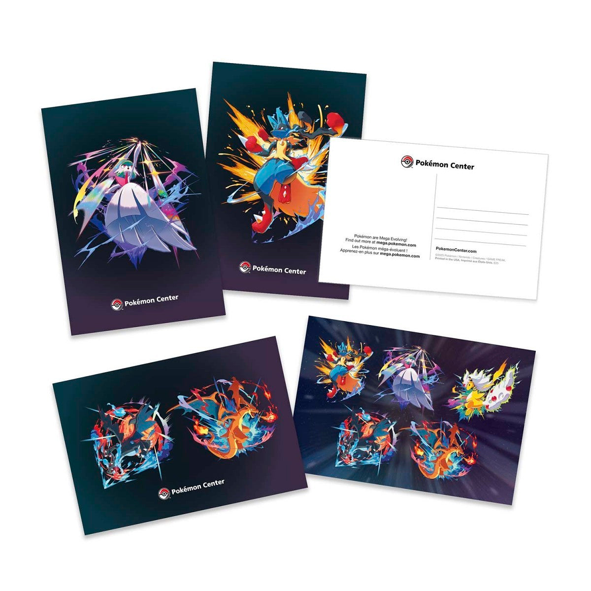 2025 Mega Evolution Postcards (4-Pack) - Pokémon Center Exclusive