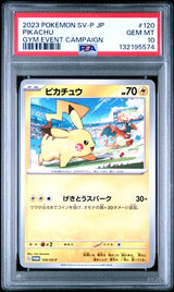 Pikachu SV-P 120 – Gym Event Campaign PSA 10