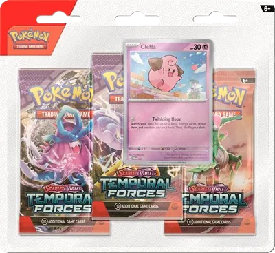 Scarlet & Violet - Temporal Forces 3 Pack Blister (Cleffa Promo)