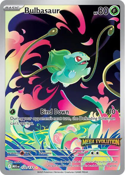 Bulbasaur 133/132 – Illustration Rare (Mega Evolution Stamped)