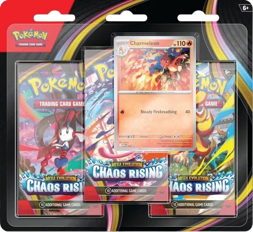 Mega Evolution - Chaos Rising 3 Pack Blister (Charmeleon)